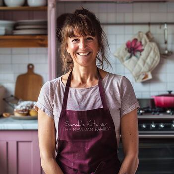 Personalised Name, Family Kitchen Apron, Gift For Her, 2 of 12