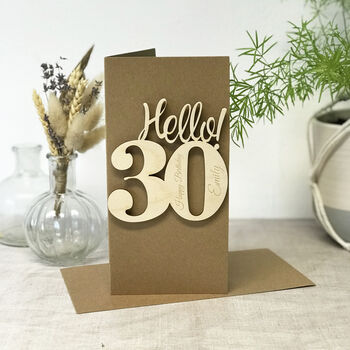 Personalised Hello 30 Birthday Card, 2 of 3