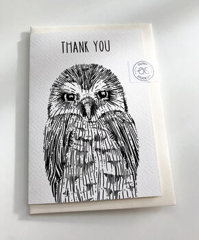 Thank You Owl Greeting Card, 3 of 6