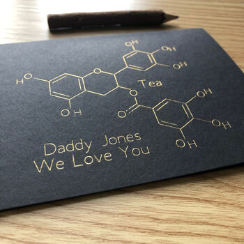 Personalised Tea Molecule Father's Day Card, 11 of 12