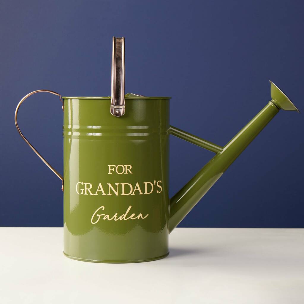 personalised enamel watering can by oakdene designs