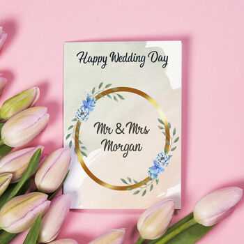 Personalised Mr And Mrs Wedding Card Large A5 Sized, 2 of 2