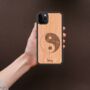 Ying Yang Floral Wooden Case iPhone Samsung Google, thumbnail 4 of 6