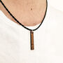 Personalised Wooden Men's Geometric Necklace, thumbnail 5 of 5