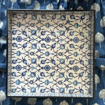 Wooden Serving Tray, Printed Square, 5 of 12