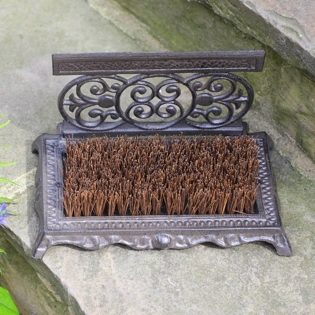 Gardener's Cast Iron Boot Scraper With Brush By Dibor