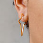 Star Rose/Gold Plated Silver Hoop Earrings, thumbnail 1 of 2