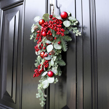 Jingle Berry Christmas Door Swag, 2 of 6