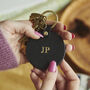 Personalised Saffiano Leather Heart Keyring, thumbnail 3 of 10