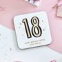 Personalised 18th Birthday Coaster Gift, thumbnail 1 of 2