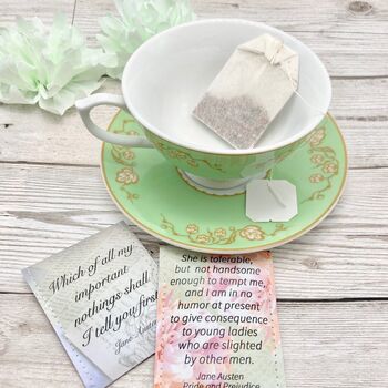 Jane Austen Tea Gift Set With Regency Style Teacup, 10 of 12