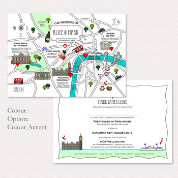 Print Your Own Colour Wedding Or Party Illustrated Map, 6 of 6