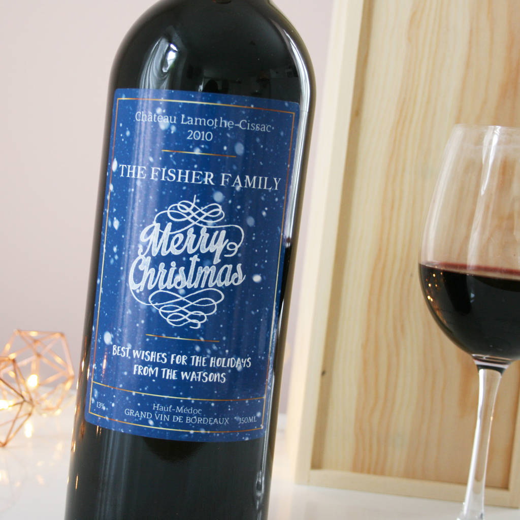 Personalised Christmas Magnum Of Wine By BOTTLE BAZAAR