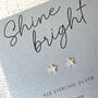 Shine Bright Star Sterling Silver Earrings, thumbnail 2 of 6