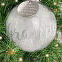 Personalised Feathers Appear Glass Memorial Bauble, thumbnail 3 of 5