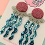Xl Jellyfish Glitter Earrings, thumbnail 3 of 5