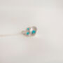 Recycled Silver Turquoise Necklace December Birthstone, thumbnail 4 of 8