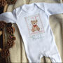 Personalised ‘My 1st Christmas’ Postage Stamp Bear Outfit, thumbnail 5 of 5