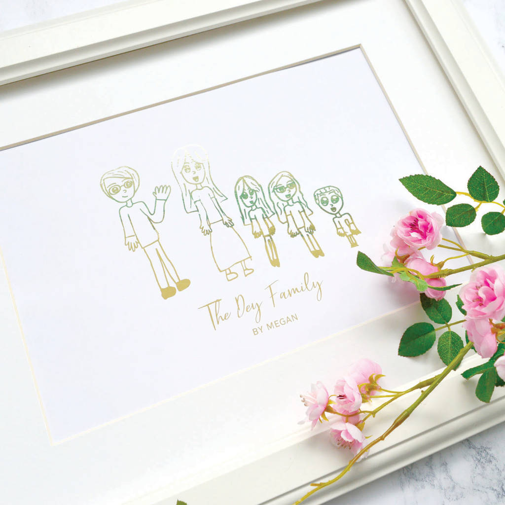 Child's Own Artwork Personalised Foil Print, 1 of 6