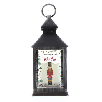 Personalised Christmas Nutcracker Black Lantern, 5 of 6