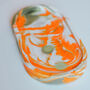 Oval Trinket Tray In Orange Margarita, thumbnail 1 of 6