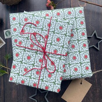Patchwork Star Paper Fibre Wrapping Paper Set, 9 of 12
