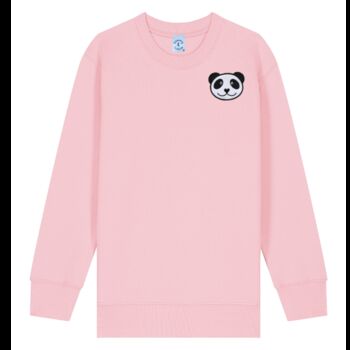 Childrens Organic Cotton Embroidered Panda Sweatshirt, 5 of 11