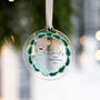 Personalised Baby Boy First Christmas Teddy Bear Bauble, thumbnail 4 of 9