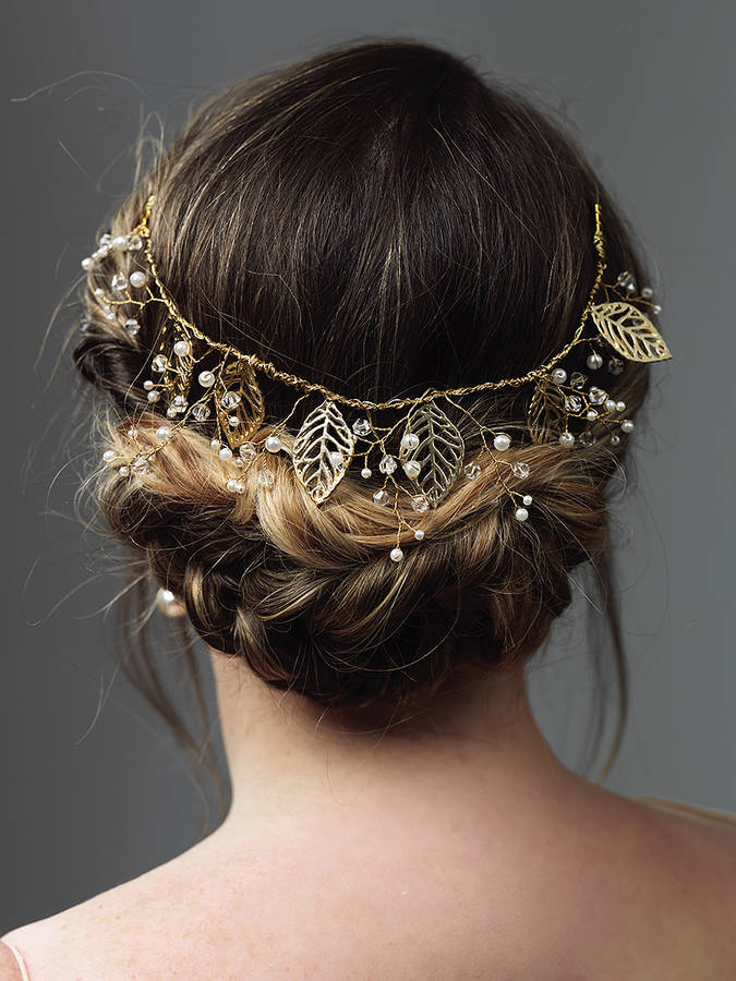 bowie gold plated hair vine by azure jewellery