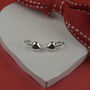 Small Drop Heart Sterling Silver Earrings, thumbnail 1 of 2