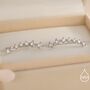 Sterling Silver Ear Crawler Earrings With Sparkly Cz Crystals, thumbnail 4 of 12