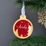 Personalised Silver Or Gold Christmas Tree Bauble Set, thumbnail 3 of 3