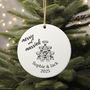 Personalised Merry And Married Ornament – Keepsake Bauble, thumbnail 2 of 4