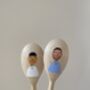 Handpainted Custom Wooden Spoon Couples Set, thumbnail 4 of 6