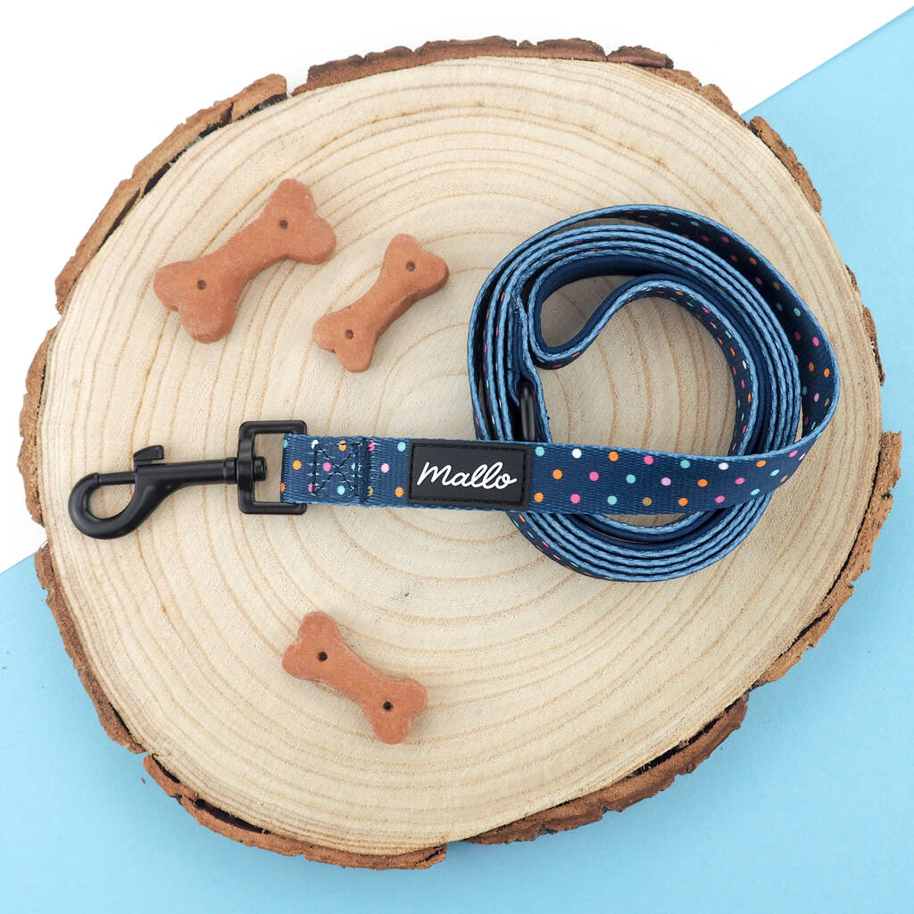 Polka Dot Dog Harness, Collar And Lead Set By Mallo