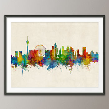 Las Vegas Skyline Cityscape Art Print, 5 of 8