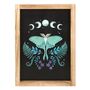 Luna Moth Wooden Framed Wall Art, thumbnail 3 of 4