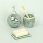 G Decor Three Piece Corfu Mosaic Emerald Bathroom Set, thumbnail 1 of 6