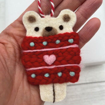 Needle Felting Kit, Cosy Critters. Make Festive Decorations, 2 of 9