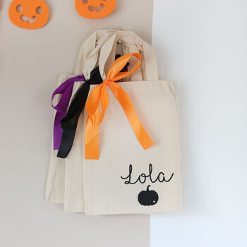 Personalised Halloween Cotton Party Bag – Custom Party Favour For Children, 7 of 7