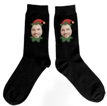 Personalised Photo Upload Elf Christmas Socks, 4 of 4