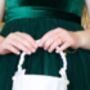Flower Girls Satin Petal Basket, thumbnail 3 of 4