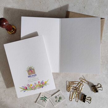 Personalised Spring Flowers Wedding Thank You Cards, 5 of 6