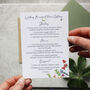 Wildflower Wedding Or Party Menu Cards, thumbnail 5 of 11