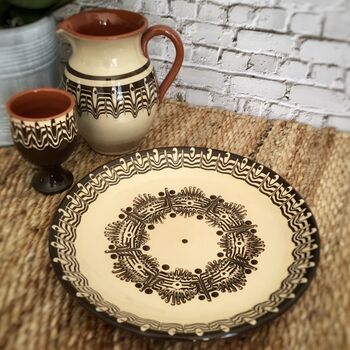 Stoneware Dinner Plates In Sand Natural Colour, D26cm, 5 of 5