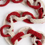 Christmas Gonk Garland And Paper Chain Knitting Kit, thumbnail 4 of 7