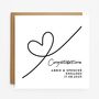 Personalised Sweeping Heart Engagement Card, thumbnail 1 of 8