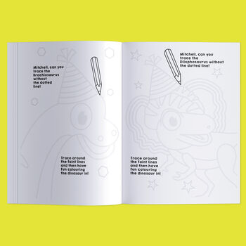 Personalised Dinosaur Birthday Learn To Draw, 5 of 5