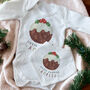 Little Pudding Personalised Baby's First Christmas Outfit, thumbnail 3 of 5