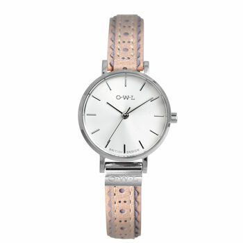 Small Ladies Brogue Strap Personalised Watch, 3 of 8